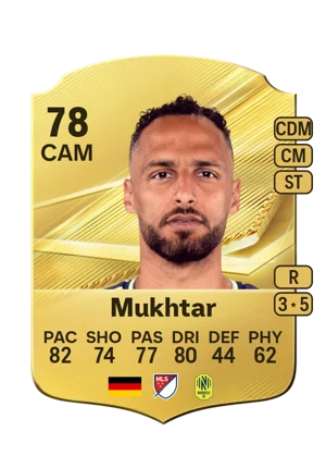 Mukhtar - 78 - Rare EA FC 27 card