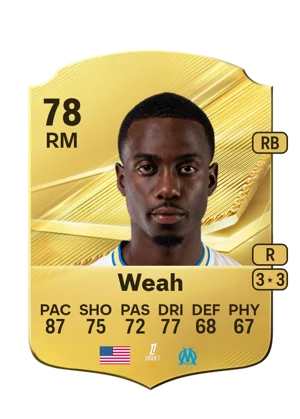 Weah - 78 - Rare EA FC 27 card