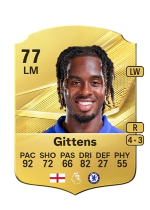 Gittens - 77 - Rare EA FC 27 card