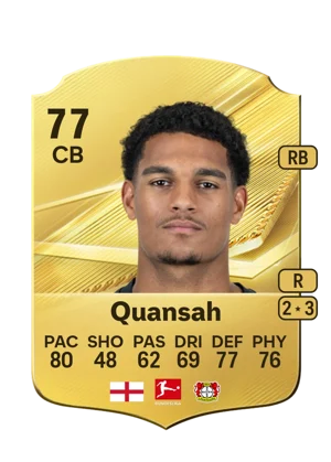 Quansah - 77 - Rare EA FC 27 card