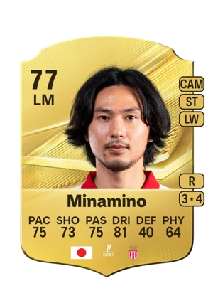 Minamino - 77 - Rare EA FC 27 card