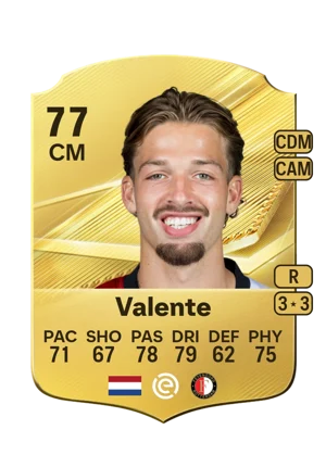 Valente - 77 - Rare EA FC 27 card