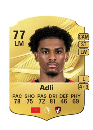 Adli - 77 - Rare EA FC 27 card