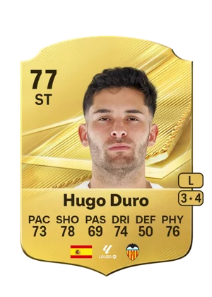 Hugo Duro - 77 - Rare EA FC 27 card