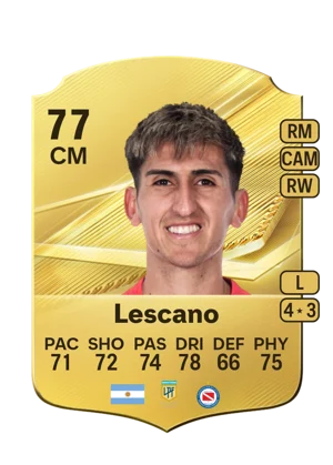 Lescano - 77 - Rare EA FC 27 card