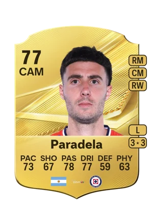 Paradela - 77 - Rare EA FC 27 card