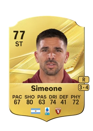 Simeone - 77 - Rare EA FC 27 card
