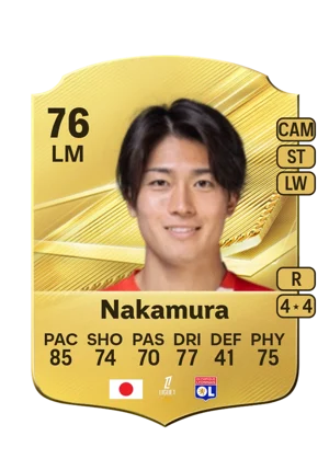Nakamura - 76 - Rare EA FC 27 card