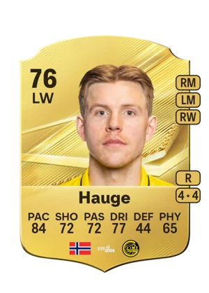 Hauge - 76 - Rare EA FC 27 card