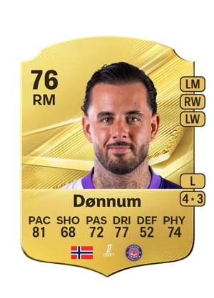 Dønnum - 76 - Rare EA FC 27 card