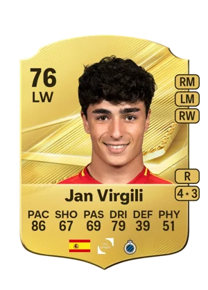 Jan Virgili - 76 - Rare EA FC 27 card