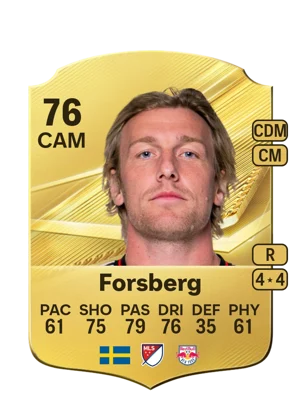 Forsberg - 76 - Rare EA FC 27 card