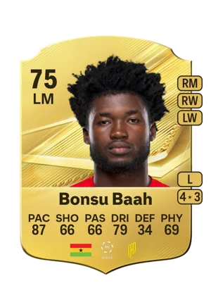 Bonsu Baah - 75 - Rare EA FC 27 card