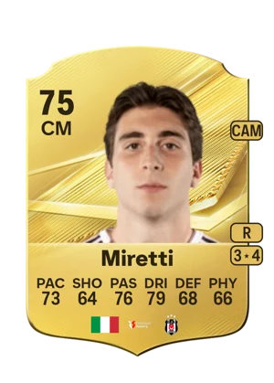Miretti - 75 - Rare EA FC 27 card