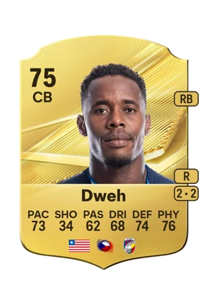 Dweh - 75 - Rare EA FC 27 card