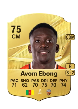 Avom Ebong - 75 - Rare EA FC 27 card