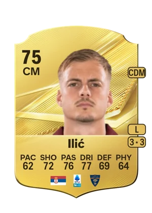 Ilić - 75 - Rare EA FC 27 card