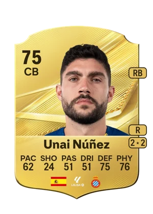Unai Núñez - 75 - Rare EA FC 27 card