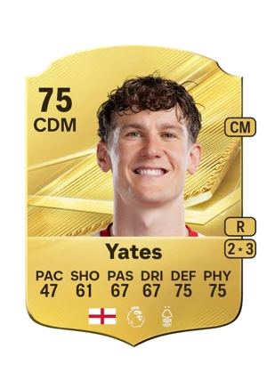 Yates - 75 - Rare EA FC 27 card