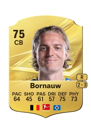 Bornauw - 75 - Rare EA FC 27 card