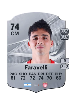 Faravelli - 74 - Rare EA FC 27 card