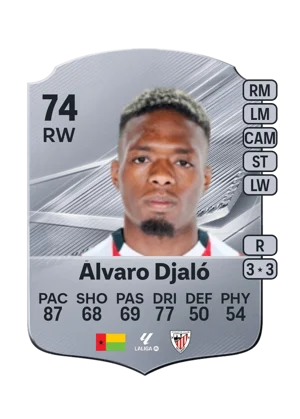 Álvaro Djaló - 74 - Rare EA FC 27 card