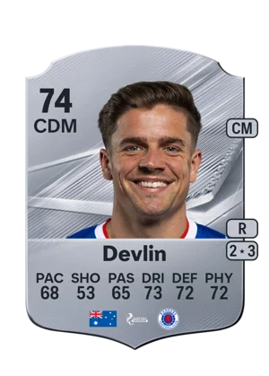 Devlin - 74 - Rare EA FC 27 card