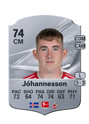 Jóhannesson - 74 - Rare EA FC 27 card