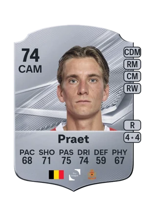 Praet - 74 - Rare EA FC 27 card