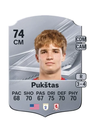 Pukštas - 74 - Rare EA FC 27 card