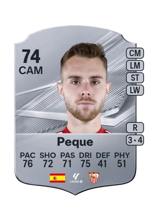 Peque - 74 - Rare EA FC 27 card