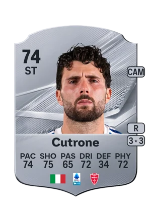 Cutrone - 74 - Rare EA FC 27 card