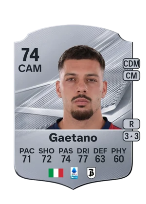 Gaetano - 74 - Rare EA FC 27 card