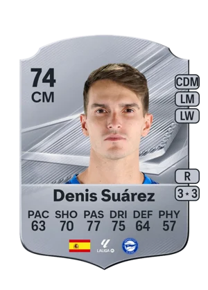 Denis Suárez - 74 - Rare EA FC 27 card