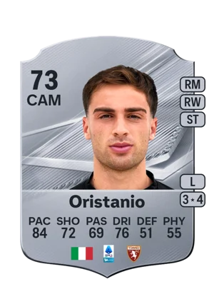 Oristanio - 73 - Rare EA FC 27 card