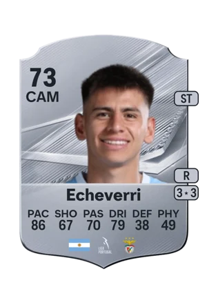 Echeverri - 73 - Rare EA FC 27 card