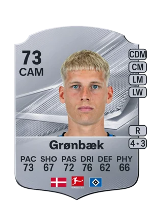 Grønbæk - 73 - Rare EA FC 27 card