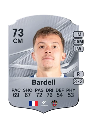 Bardeli - 73 - Rare EA FC 27 card