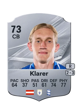 Klarer - 73 - Rare EA FC 27 card