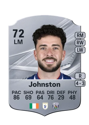 Johnston - 72 - Rare EA FC 27 card
