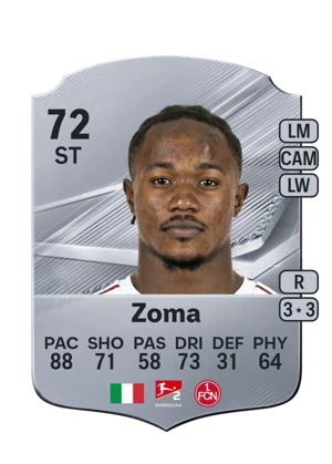 Zoma - 72 - Rare EA FC 27 card