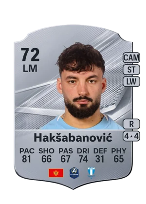 Hakšabanović - 72 - Rare EA FC 27 card