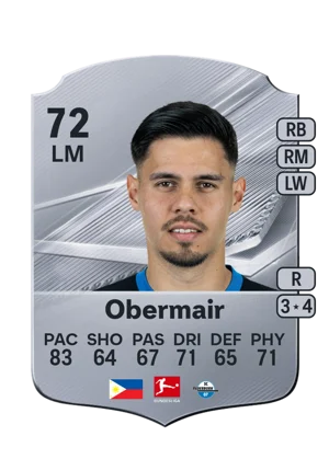 Obermair - 72 - Rare EA FC 27 card
