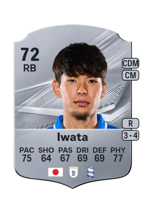 Iwata - 72 - Rare EA FC 27 card