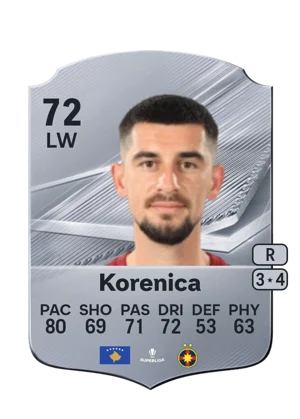 Korenica - 72 - Rare EA FC 27 card