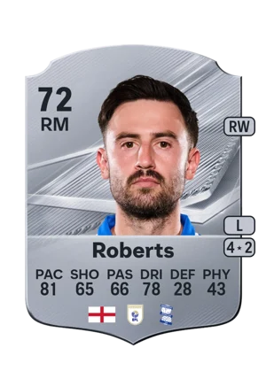 Roberts - 72 - Rare EA FC 27 card