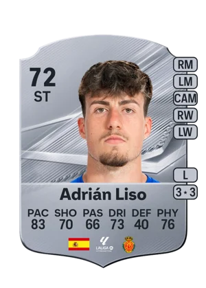 Adrián Liso - 72 - Rare EA FC 27 card