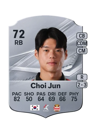 Choi Jun - 72 - Rare EA FC 27 card