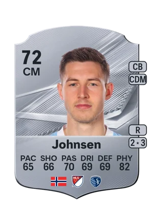 Johnsen - 72 - Rare EA FC 27 card
