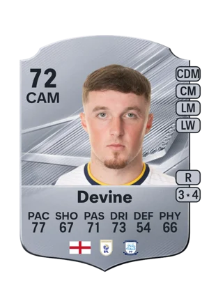 Devine - 72 - Rare EA FC 27 card
